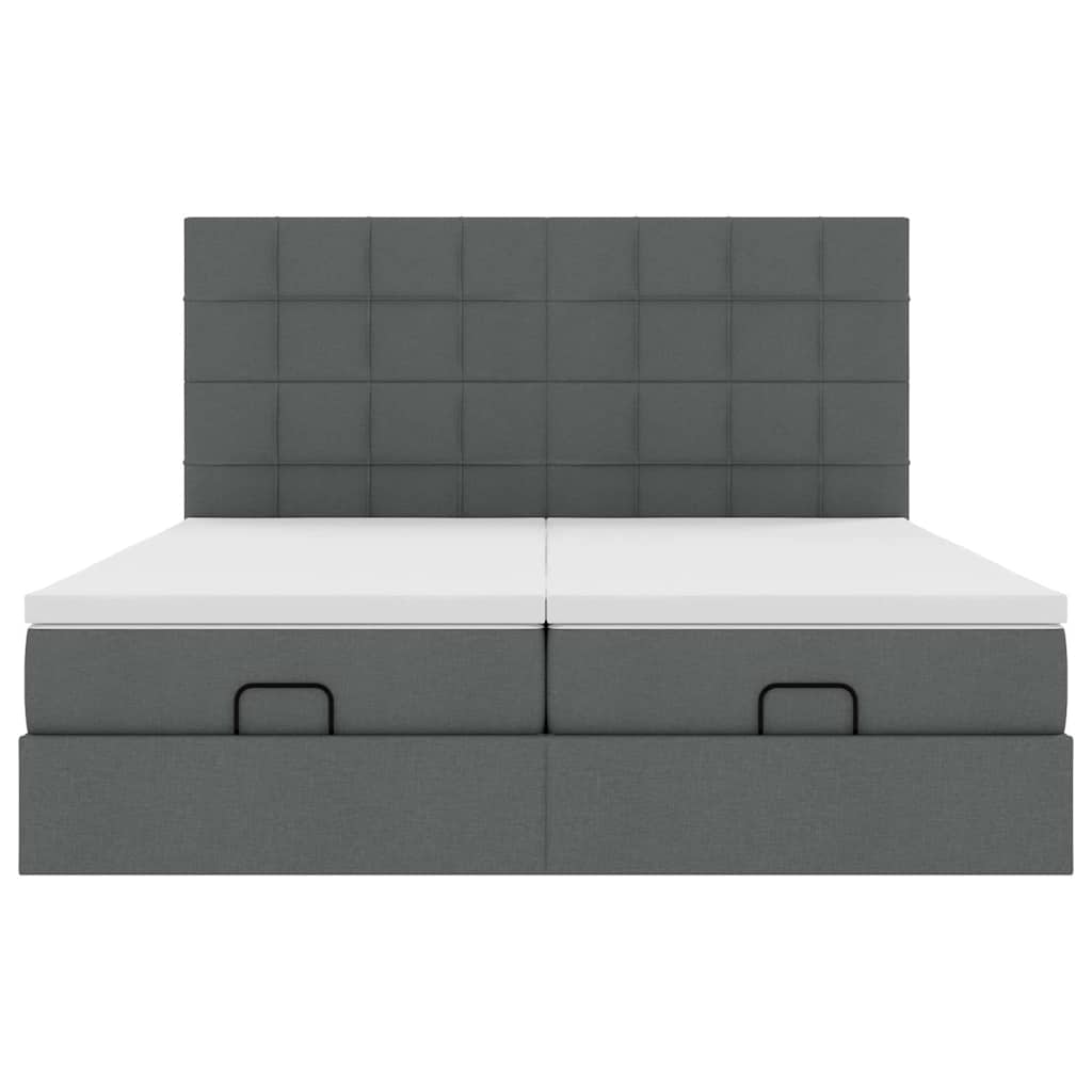Struttura Letto Pouf con Materassi 160x200 cm in Tessuto | homemem39