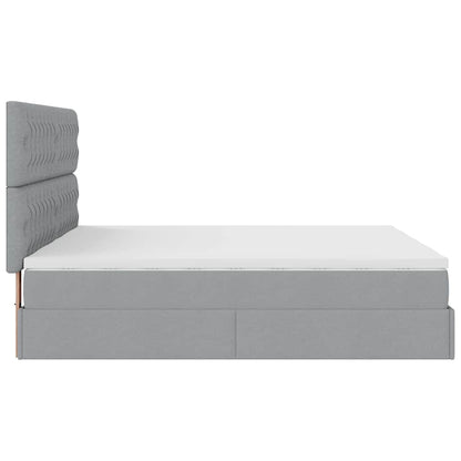 Struttura Letto Pouf con Materassi 160x200 cm in Tessuto | homemem39