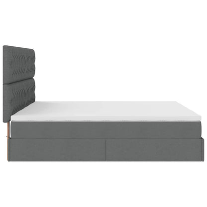 Struttura Letto Pouf con Materassi 160x200 cm in Tessuto | homemem39
