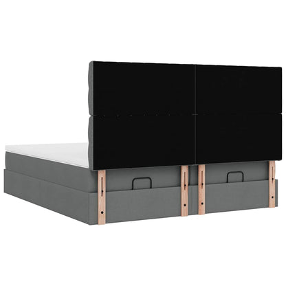 Struttura Letto Pouf con Materassi 160x200 cm in Tessuto | homemem39