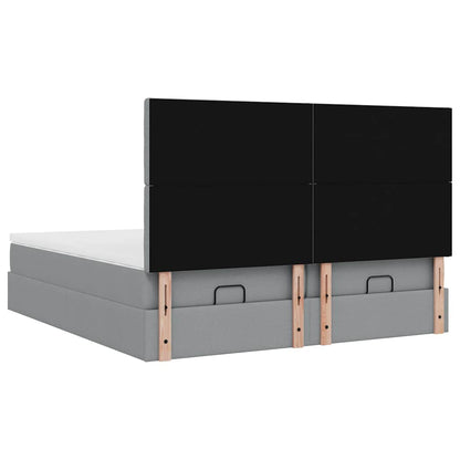 Struttura Letto Pouf con Materassi 160x200 cm in Tessuto | homemem39