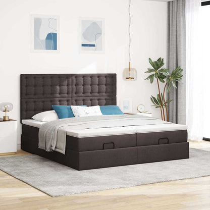 Struttura Letto Pouf con Materassi 160x200 cm in Tessuto | homemem39