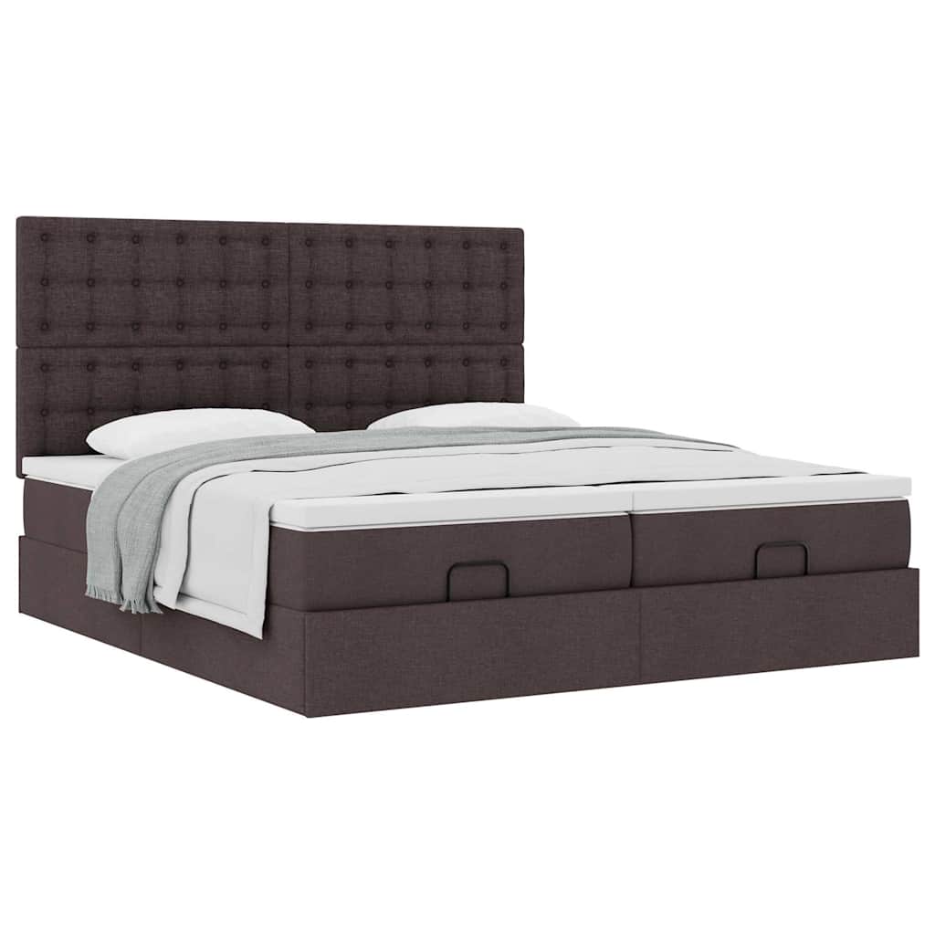 Struttura Letto Pouf con Materassi 160x200 cm in Tessuto | homemem39