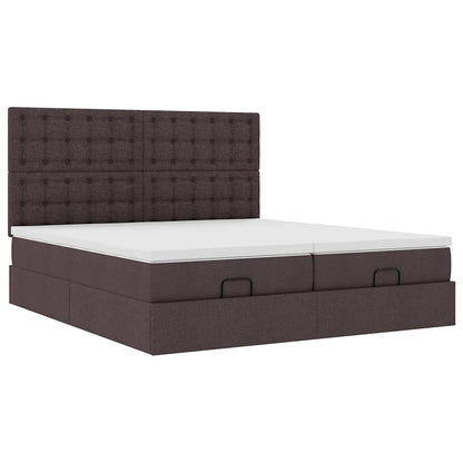 Struttura Letto Pouf con Materassi 160x200 cm in Tessuto | homemem39