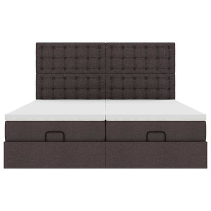 Struttura Letto Pouf con Materassi 160x200 cm in Tessuto | homemem39