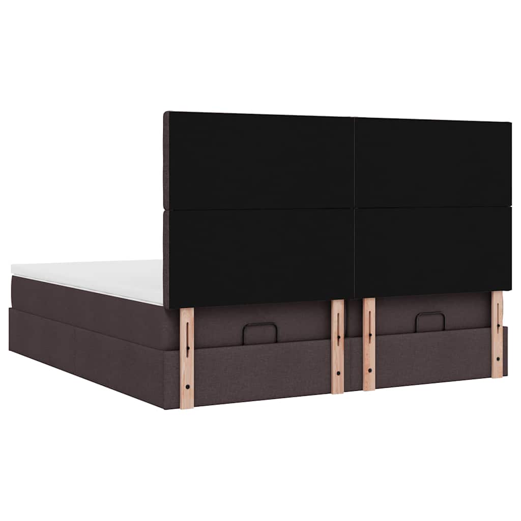 Struttura Letto Pouf con Materassi 160x200 cm in Tessuto | homemem39