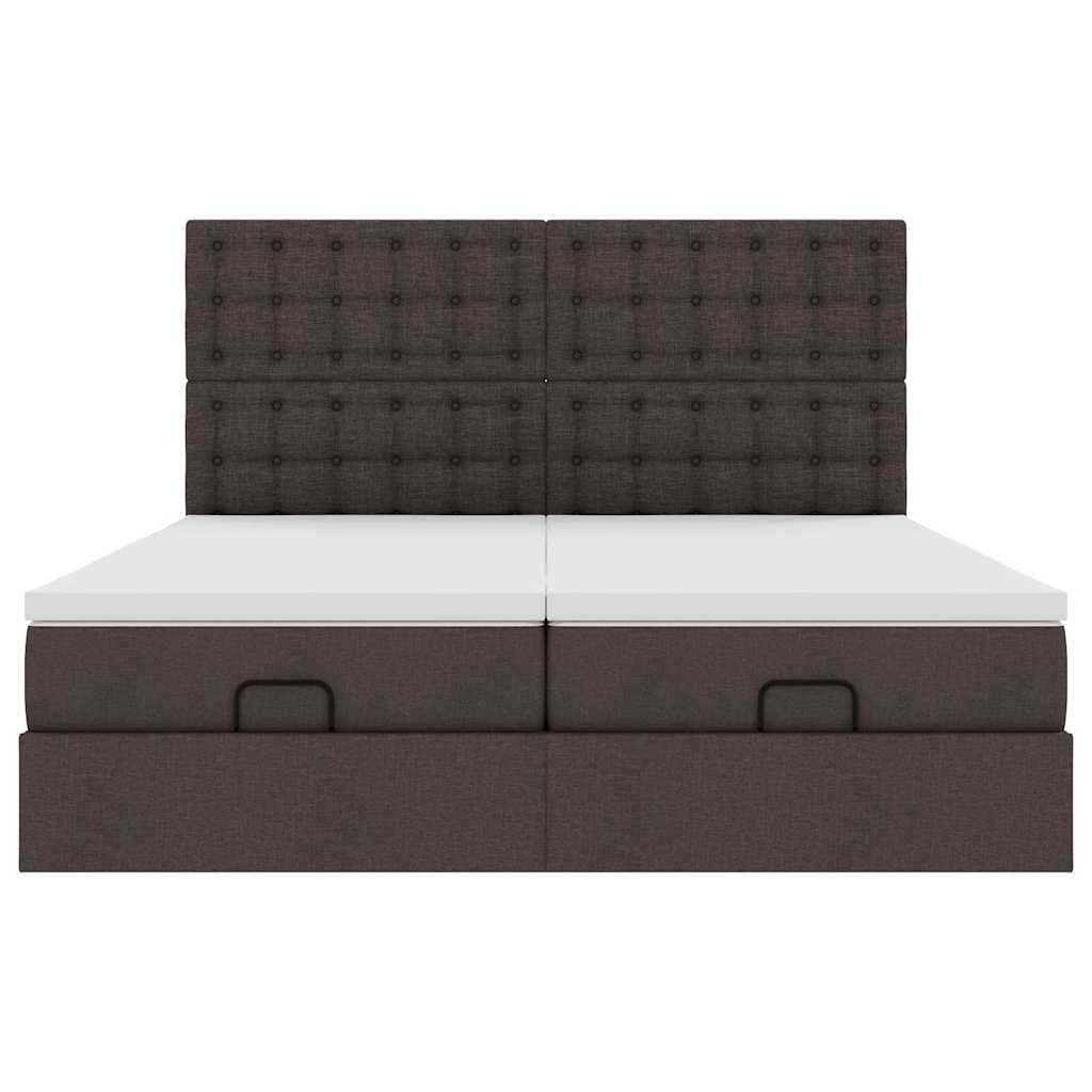 Struttura Letto Pouf con Materassi 180x200 cm in Tessuto