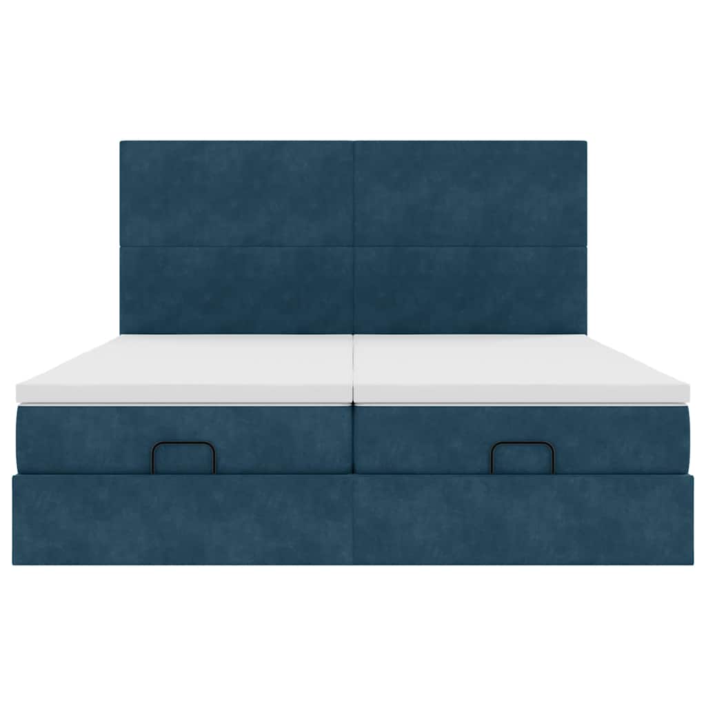 Struttura Letto Pouf con Materassi 160x200 cm Velluto | homemem39