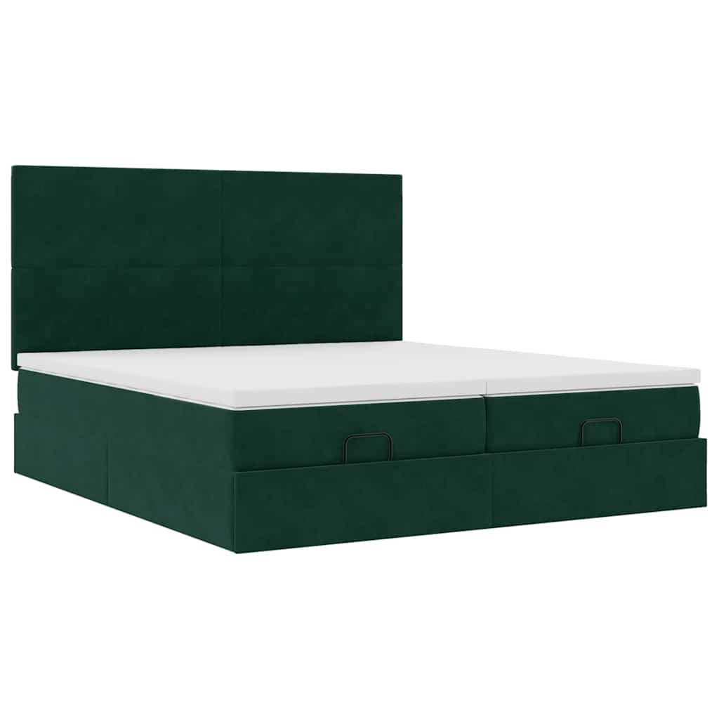 Struttura Letto Pouf con Materassi 180x200 cm Velluto | homemem39