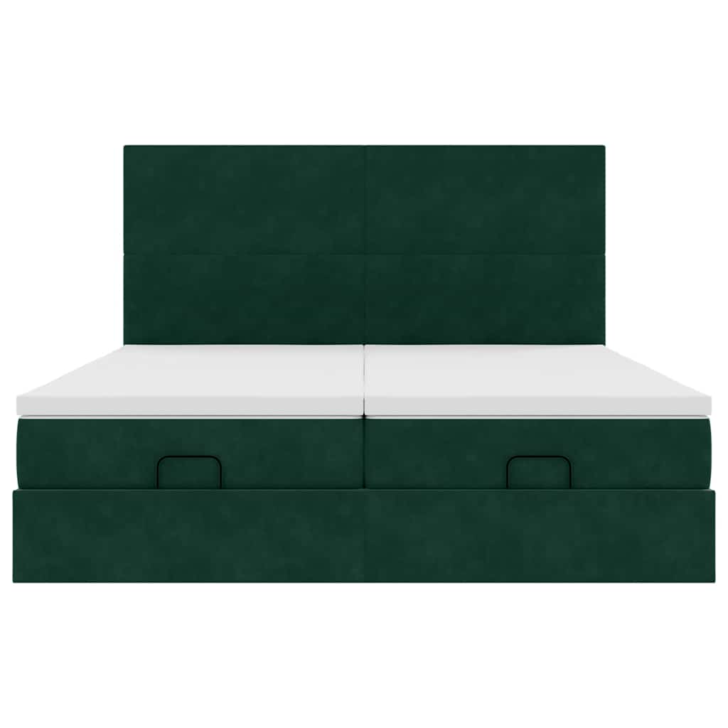 Struttura Letto Pouf con Materassi 180x200 cm Velluto | homemem39