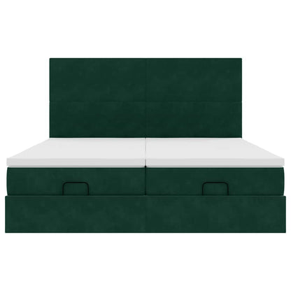 Struttura Letto Pouf con Materassi 180x200 cm Velluto | homemem39