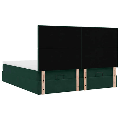 Struttura Letto Pouf con Materassi 200x200 cm Velluto | homemem39