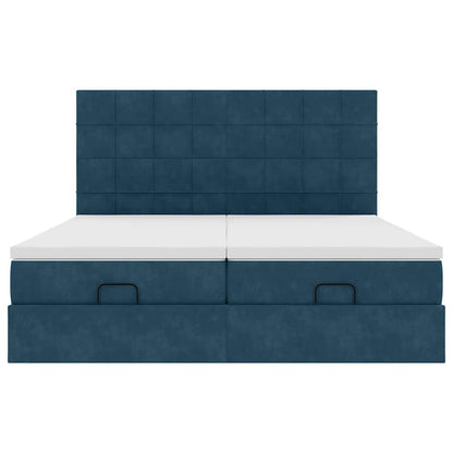 Struttura Letto Pouf con Materassi 160x200 cm Velluto | homemem39