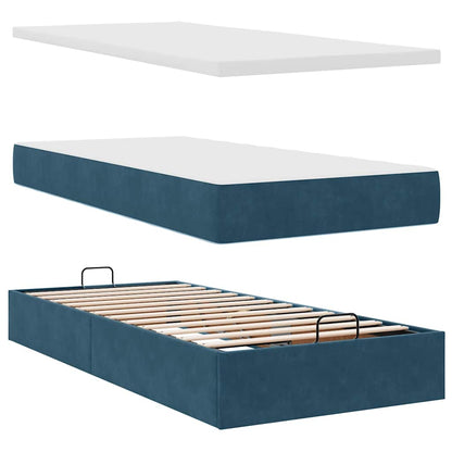 Struttura Letto Pouf con Materassi 160x200 cm Velluto | homemem39
