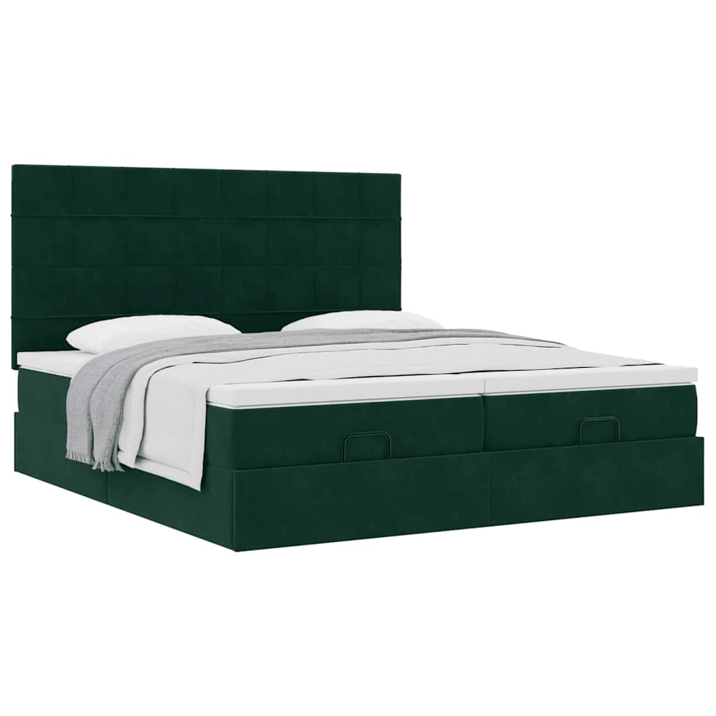 Struttura Letto Pouf con Materassi 180x200 cm Velluto | homemem39