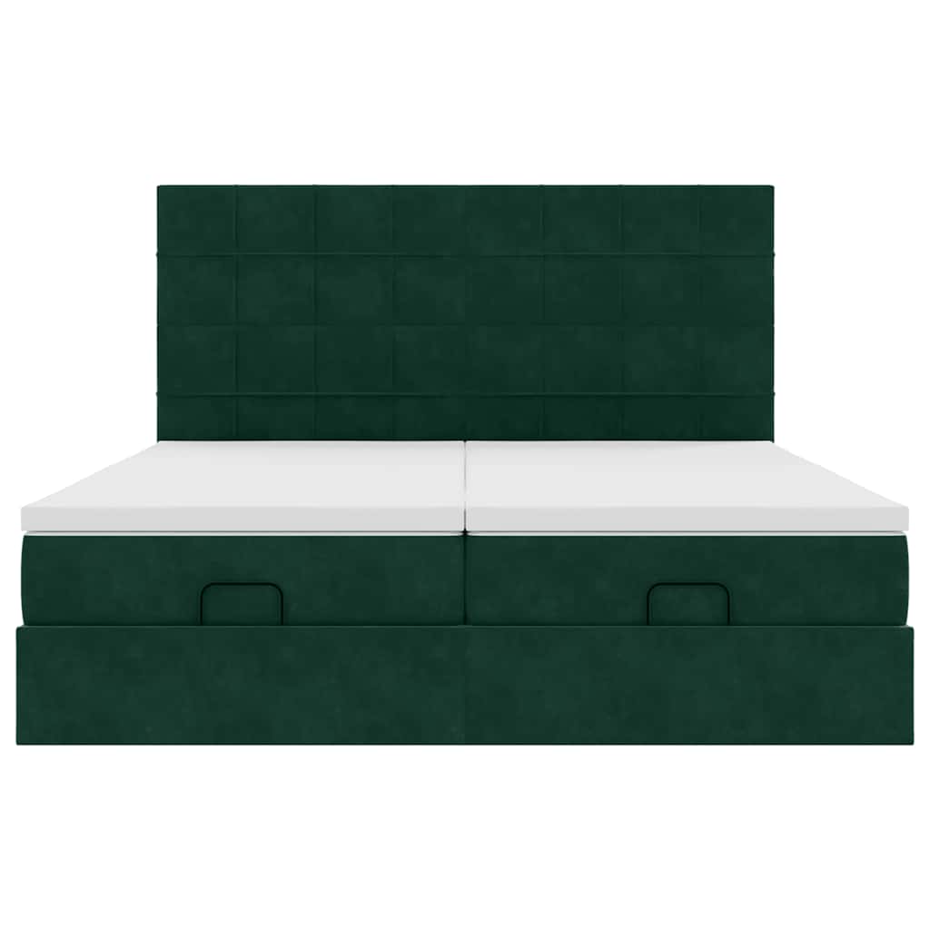 Struttura Letto Pouf con Materassi 180x200 cm Velluto | homemem39