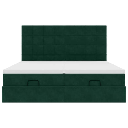 Struttura Letto Pouf con Materassi 180x200 cm Velluto | homemem39