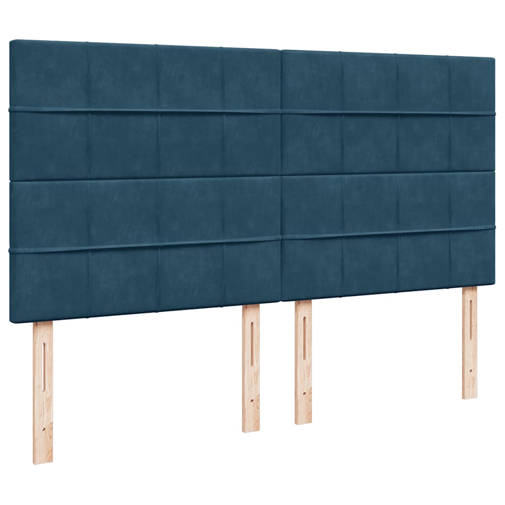 Struttura Letto Pouf con Materassi 200x200 cm Velluto