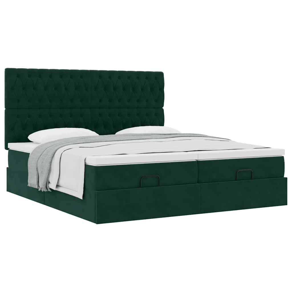 Struttura Letto Pouf con Materassi 180x200 cm Velluto | homemem39