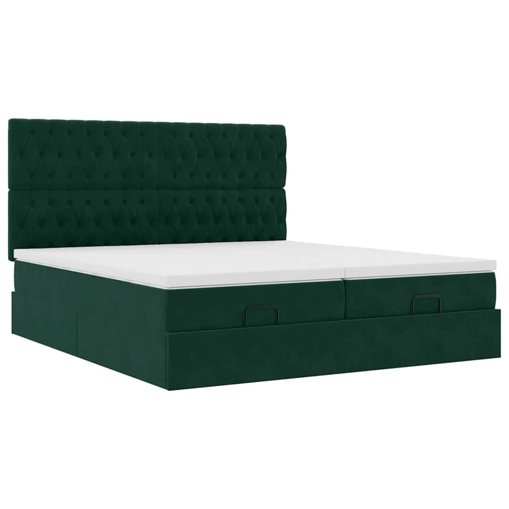 Struttura Letto Pouf con Materassi 180x200 cm Velluto | homemem39