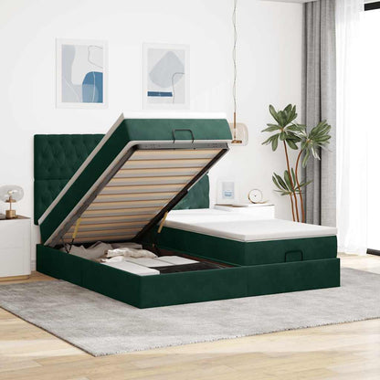 Struttura Letto Pouf con Materassi 180x200 cm Velluto | homemem39