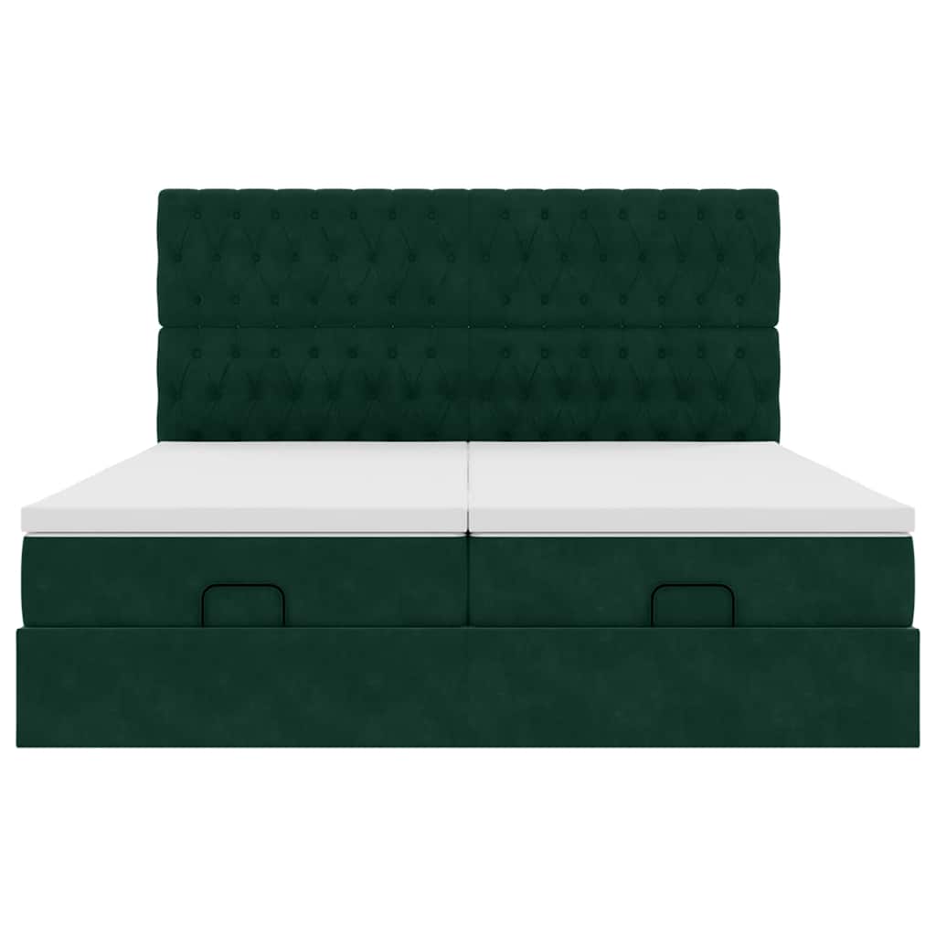 Struttura Letto Pouf con Materassi 200x200 cm Velluto | homemem39