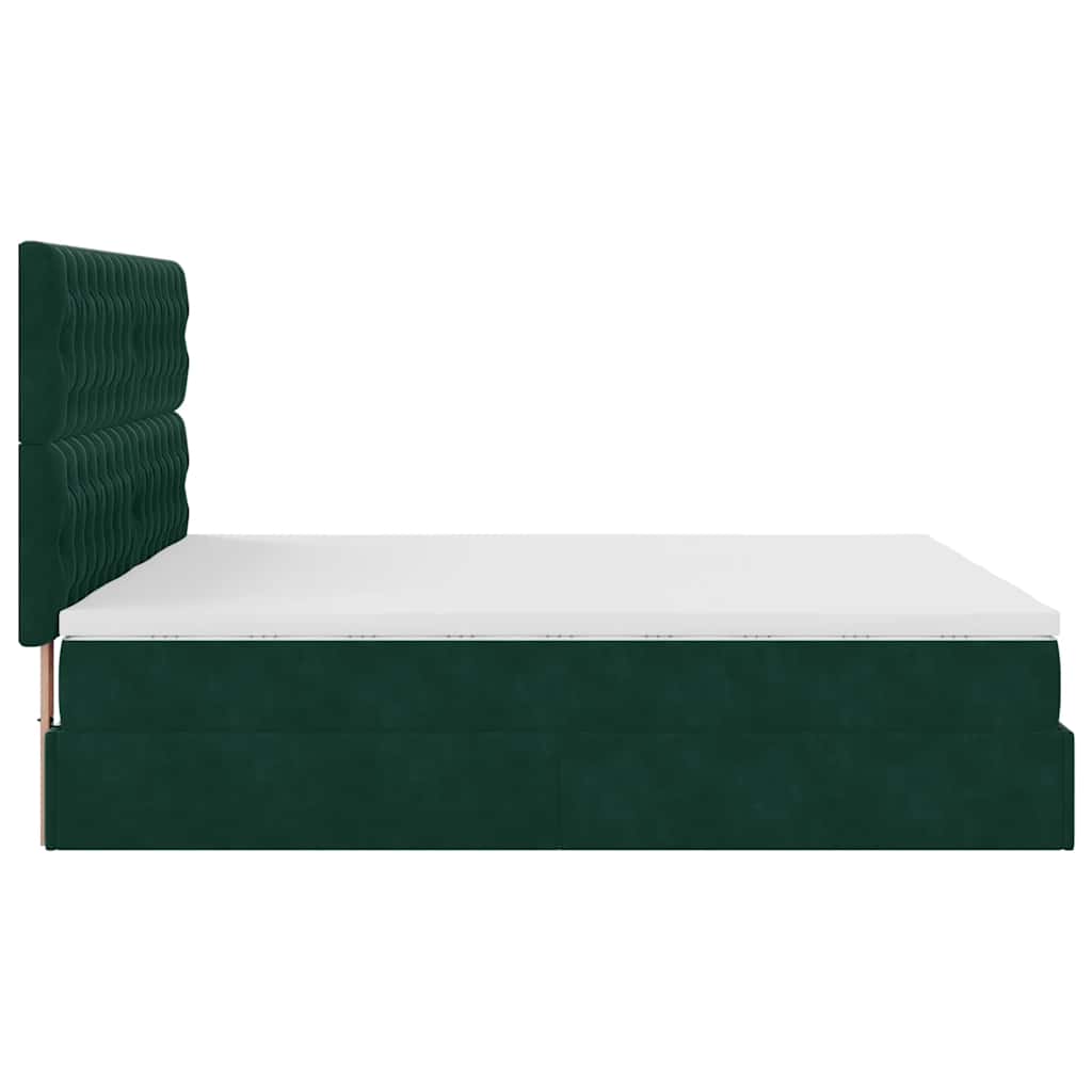 Struttura Letto Pouf con Materassi 200x200 cm Velluto | homemem39