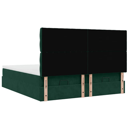 Struttura Letto Pouf con Materassi 200x200 cm Velluto | homemem39