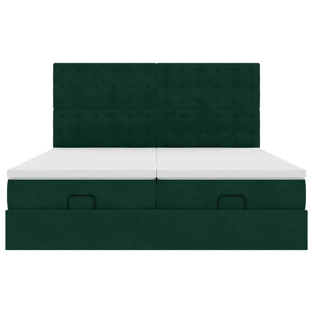 Struttura Letto Pouf con Materassi 160x200 cm Velluto | homemem39