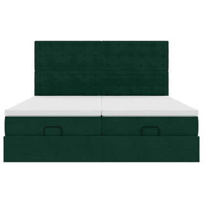Struttura Letto Pouf con Materassi 160x200 cm Velluto | homemem39