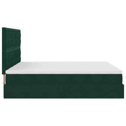 Struttura Letto Pouf con Materassi 160x200 cm Velluto | homemem39