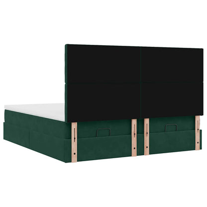 Struttura Letto Pouf con Materassi 160x200 cm Velluto | homemem39
