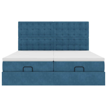 Struttura Letto Pouf con Materassi 180x200 cm Velluto - homemem39