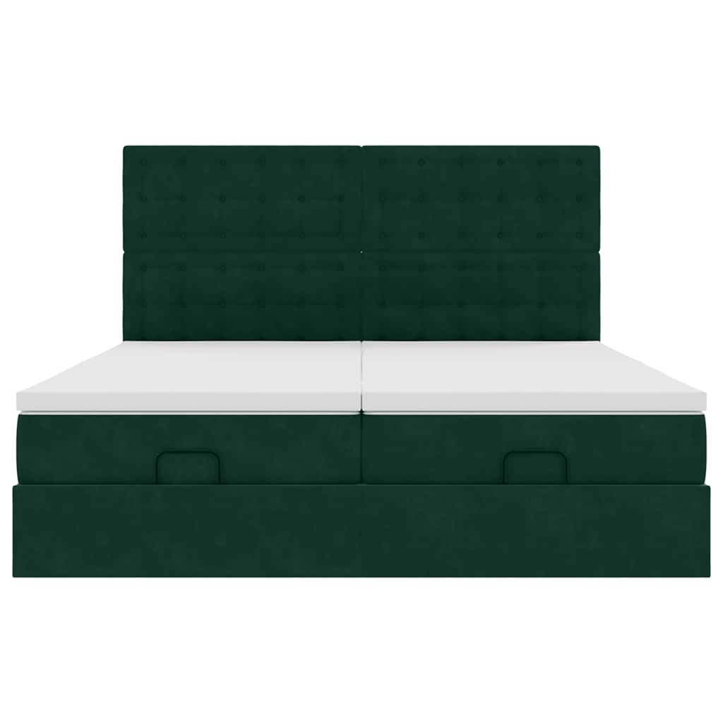 Struttura Letto Pouf con Materassi 200x200 cm Velluto | homemem39