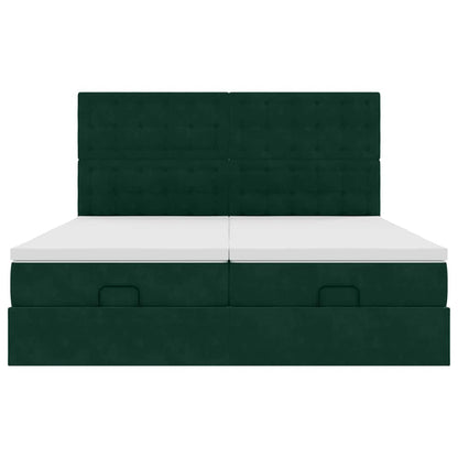 Struttura Letto Pouf con Materassi 200x200 cm Velluto | homemem39
