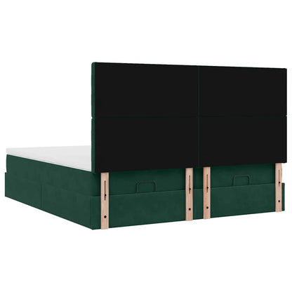 Struttura Letto Pouf con Materassi 200x200 cm Velluto | homemem39