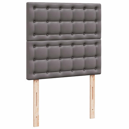 Struttura Letto Pouf con Materasso Grigio 80x200 cm Similpelle | homemem39