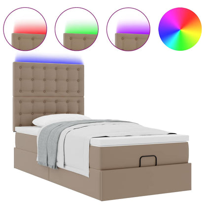 Struttura Letto Pouf con Materasso 100x200 cm Similpelle | homemem39