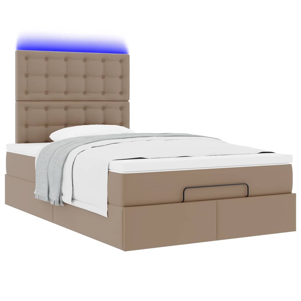 Struttura Letto Pouf con Materasso 120x190 cm Similpelle | homemem39