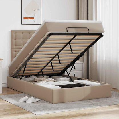 Struttura Letto Pouf con Materasso 120x190 cm Similpelle | homemem39