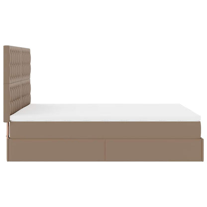 Struttura Letto Pouf con Materasso 140x190 cm Similpelle | homemem39