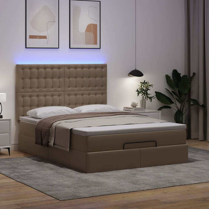 Struttura Letto Pouf con Materasso 140x200 cm Similpelle | homemem39