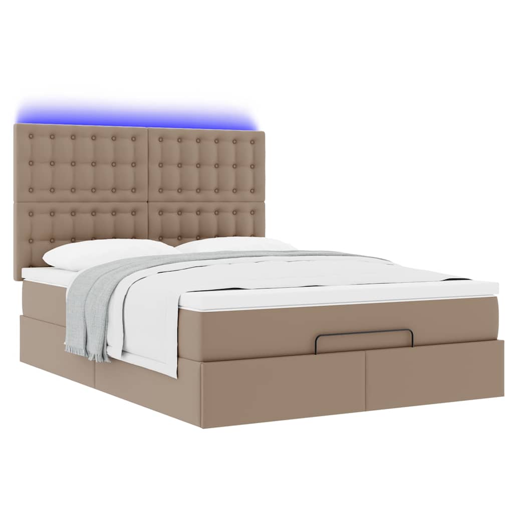 Struttura Letto Pouf con Materasso 140x200 cm Similpelle | homemem39