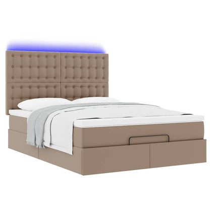 Struttura Letto Pouf con Materasso 140x200 cm Similpelle | homemem39