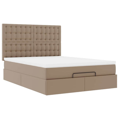 Struttura Letto Pouf con Materasso 140x200 cm Similpelle | homemem39