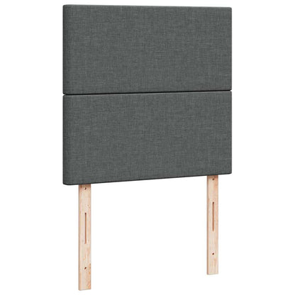 Pouf Letto con Materasso e LED Grigio Scuro 80x200cm in Tessuto | homemem39