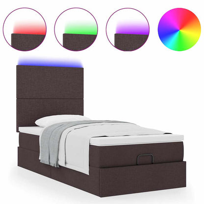Struttura Letto Pouf con Materasso 80x200 cm in Tessuto | homemem39