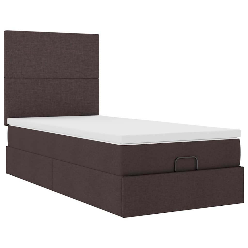 Struttura Letto Pouf con Materasso 80x200 cm in Tessuto | homemem39