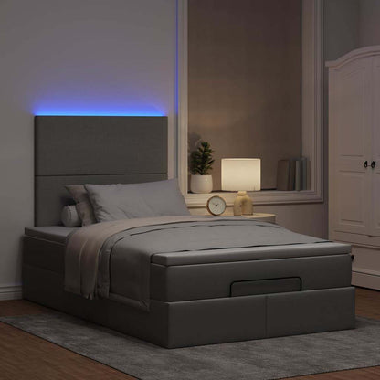 Struttura Letto Pouf con Materasso 120x190 cm in Tessuto | homemem39