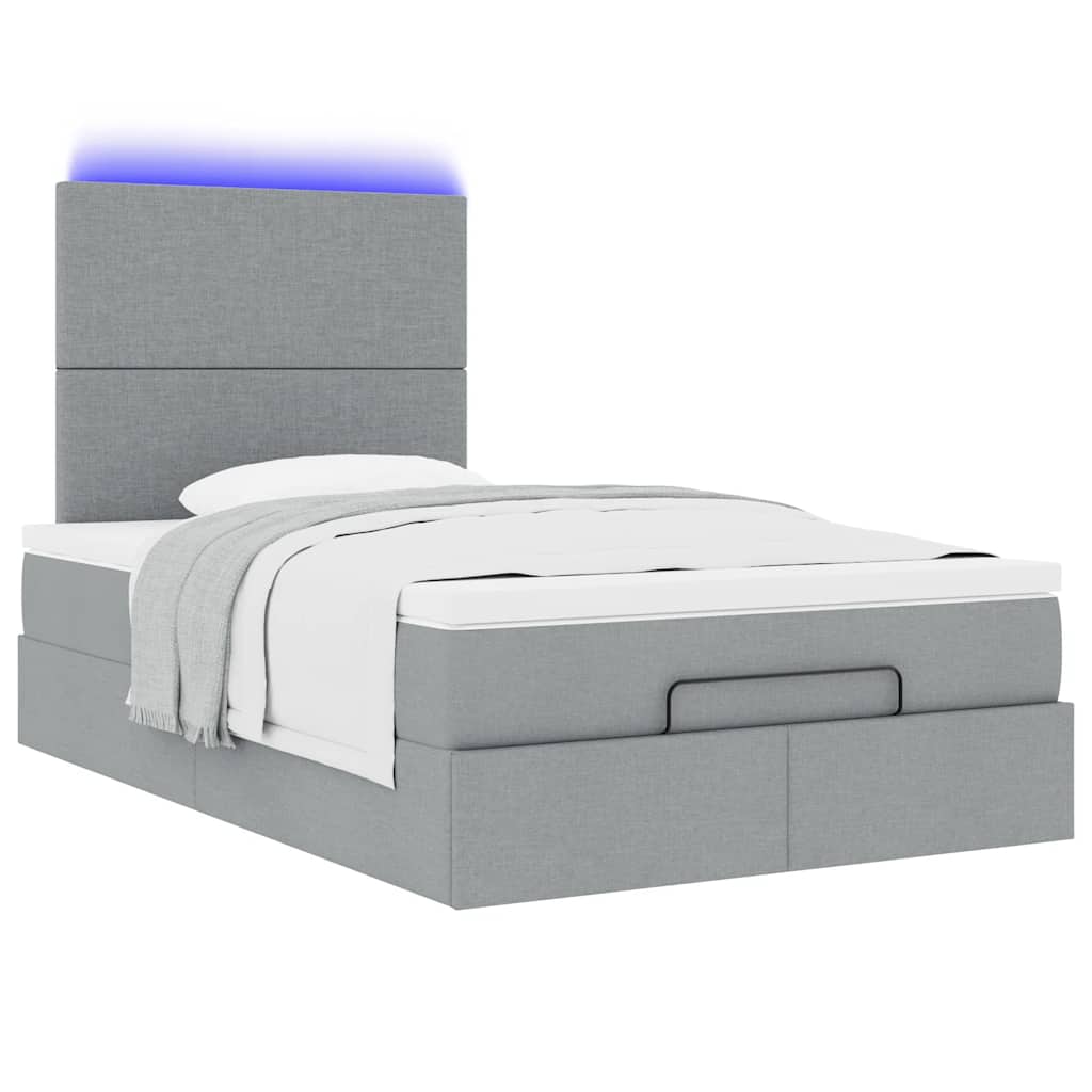 Struttura Letto Pouf con Materasso 120x190 cm in Tessuto | homemem39